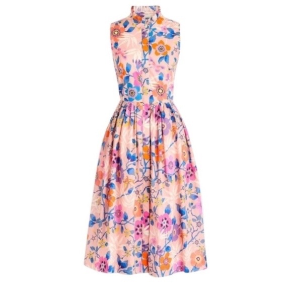 JCREW Liberty London Pavilion Floral Dress pink 2 - Picture 8 of 8